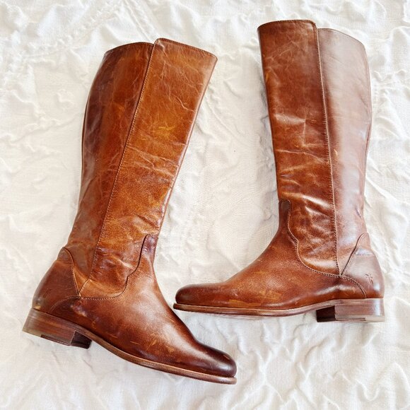 Frye Carly Leather Boots Size 6.5 $398 - Picture 2 of 7